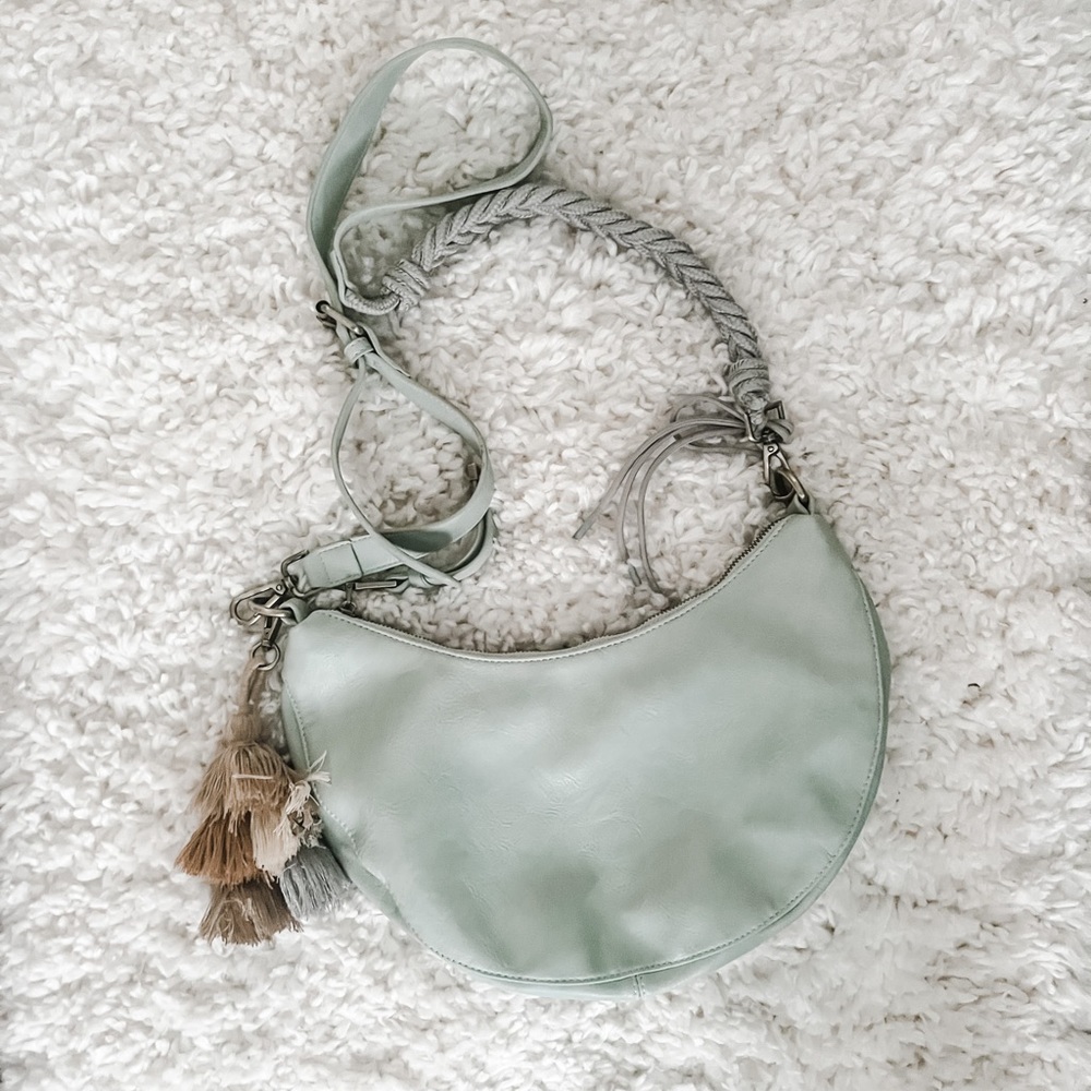 Anthropologie Hobo Shoulder Bag in Mint Green